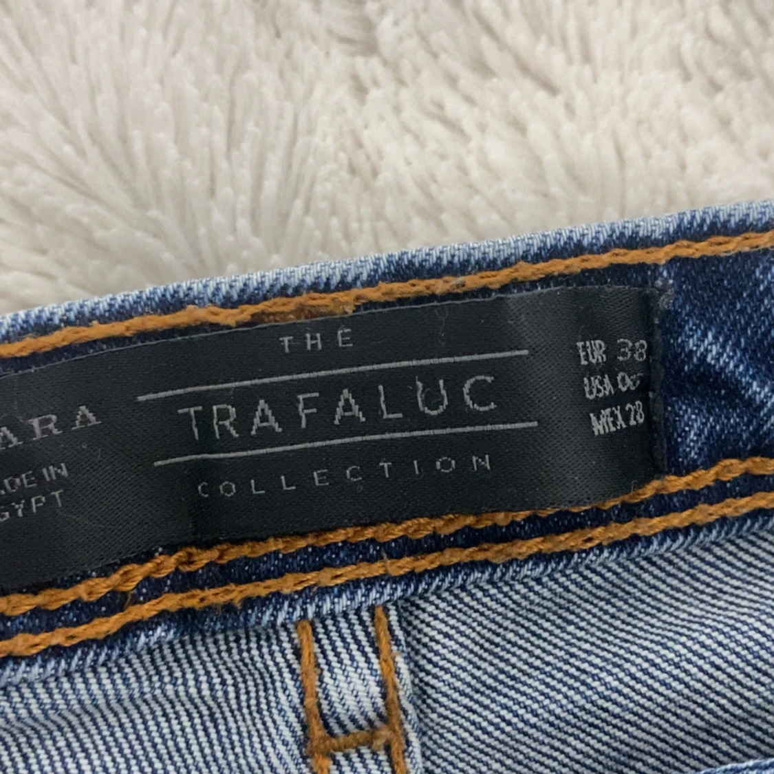 Blå bootcut jeans, low waist - 1