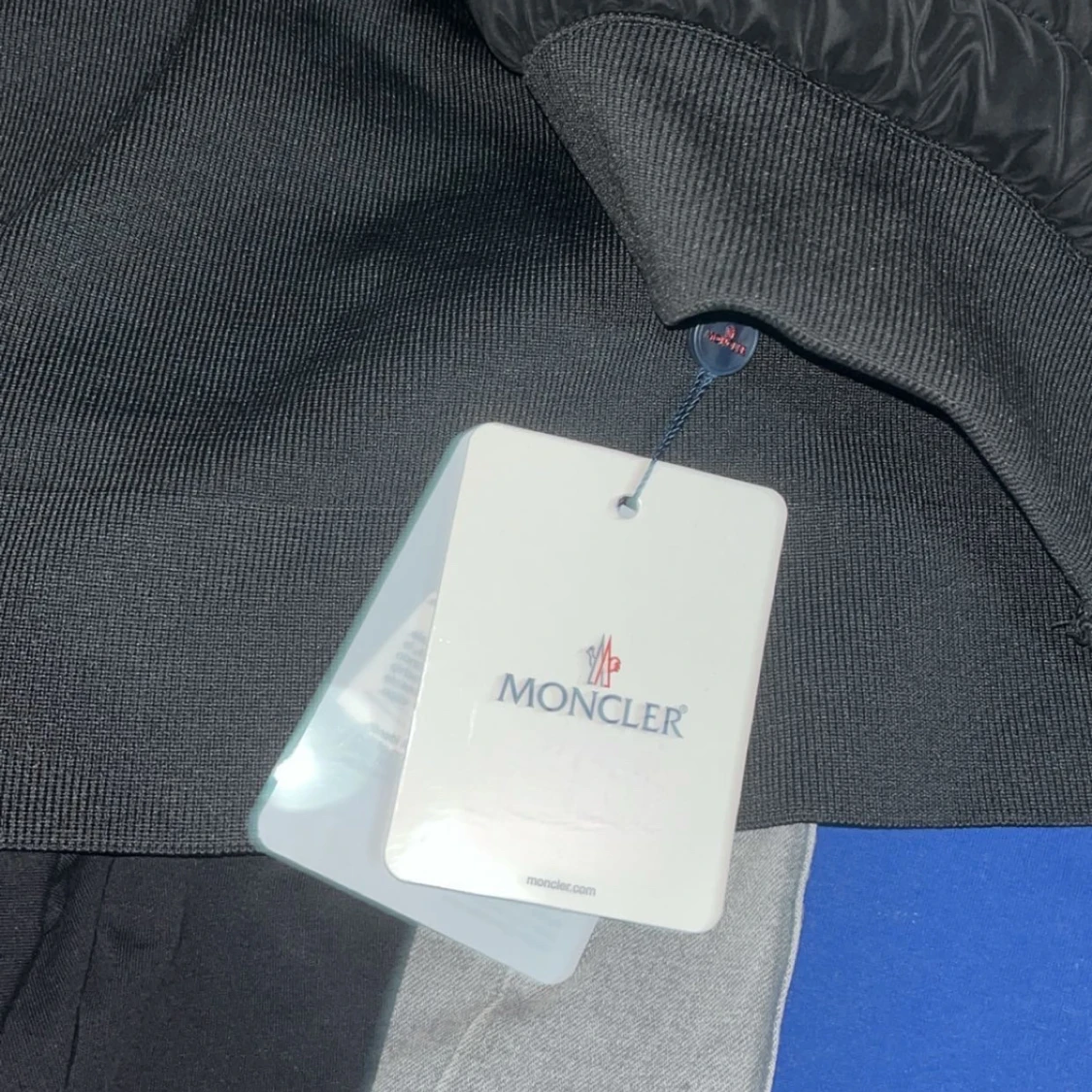 Svart Moncler cardigan med huva - 1