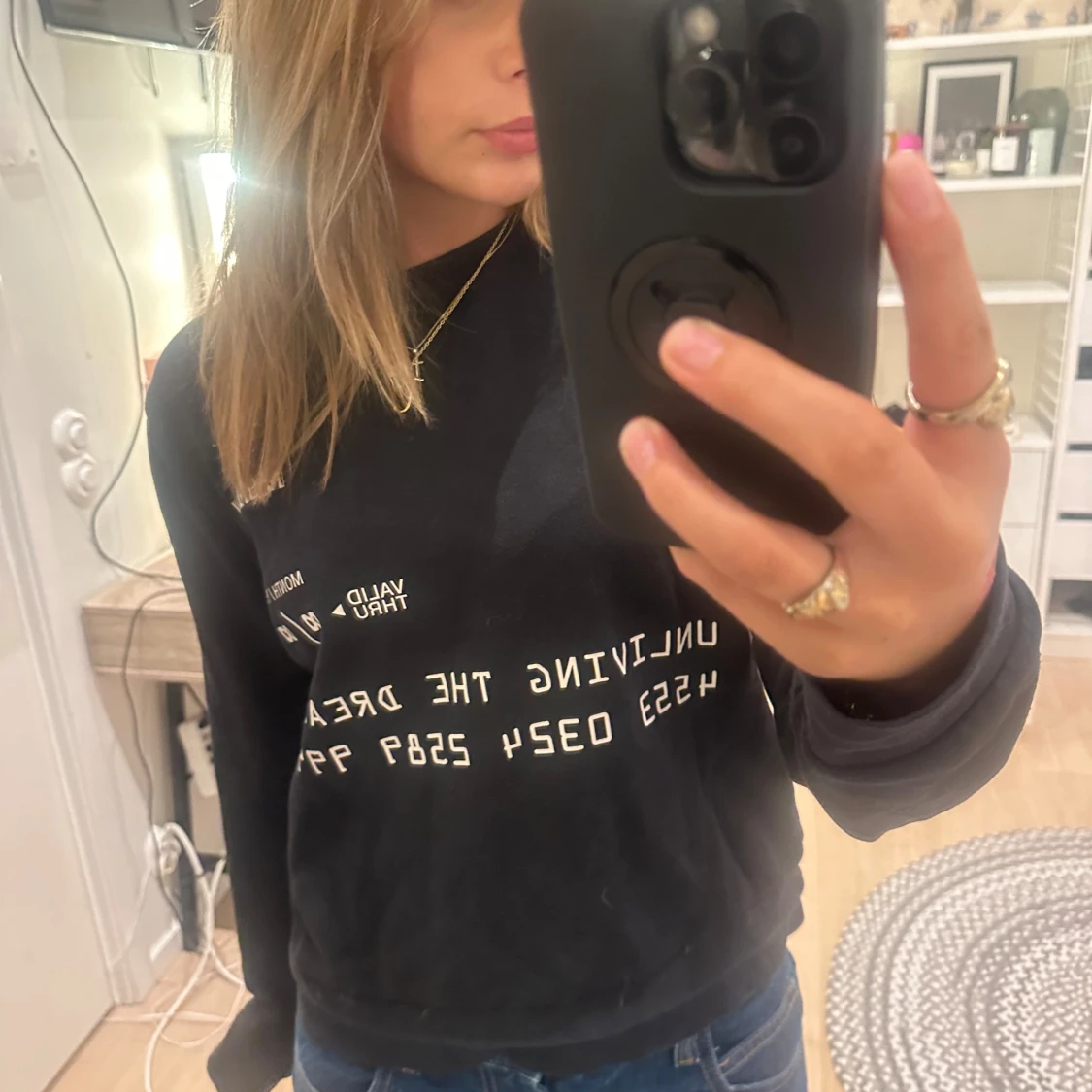 Svart sweatshirt med tryck från Cheap Monday - 1