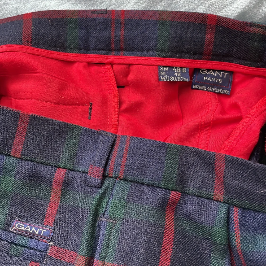 Vintage Rutig kostymbyxa från Gant - 3