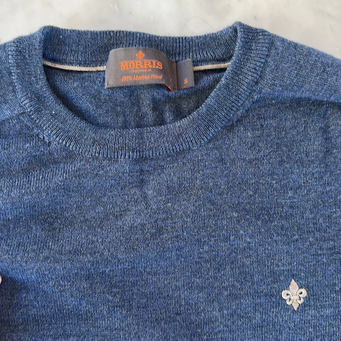 Blå merinoulltröja från Morris - 2