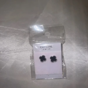 Svarta fyrklöver örhängen Crystal - Snygga örhängen från Crystal Jewelry i form av svarta fyrklöver med silverkant. Perfekta för dig som gillar stilrena och unika detaljer. Kommer i originalförpackning och är lätta att matcha med olika outfits.