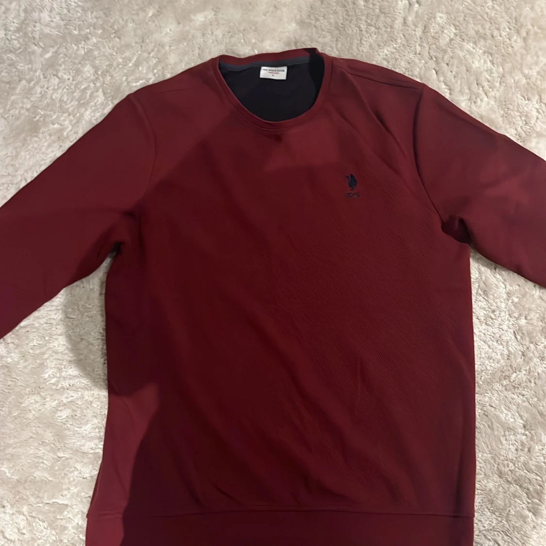 Vinröd sweatshirt från U.S. Polo Assn.