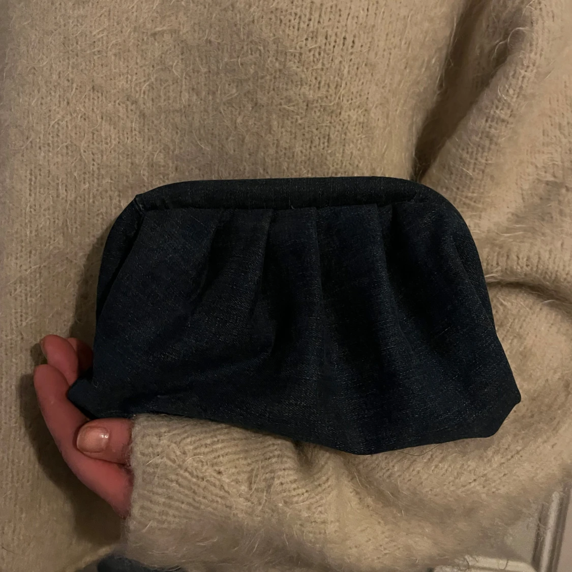 Mörkblå DENIM väska - 2