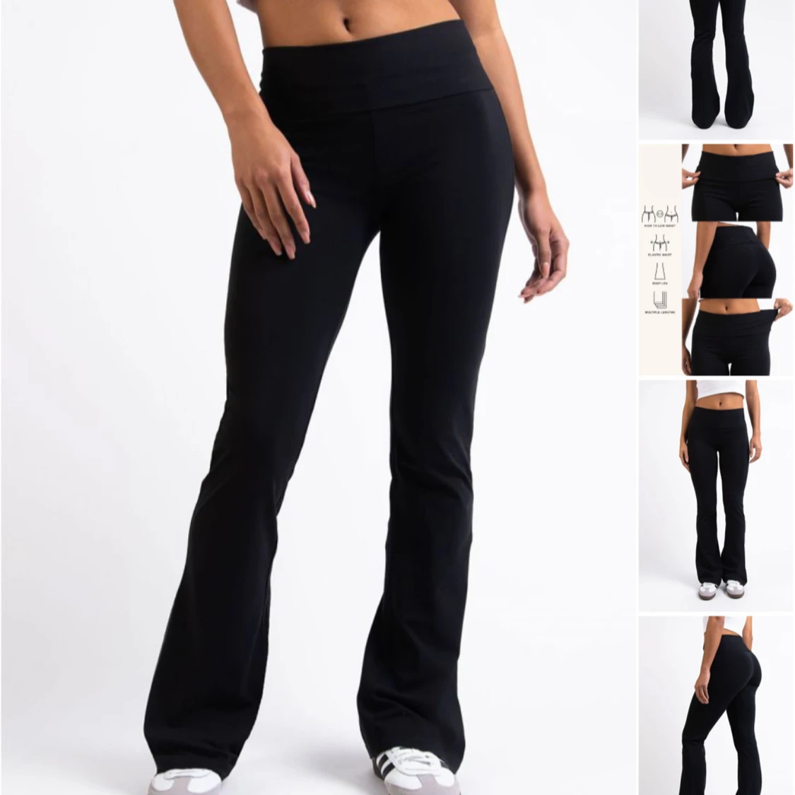 Svarta bootcut leggings