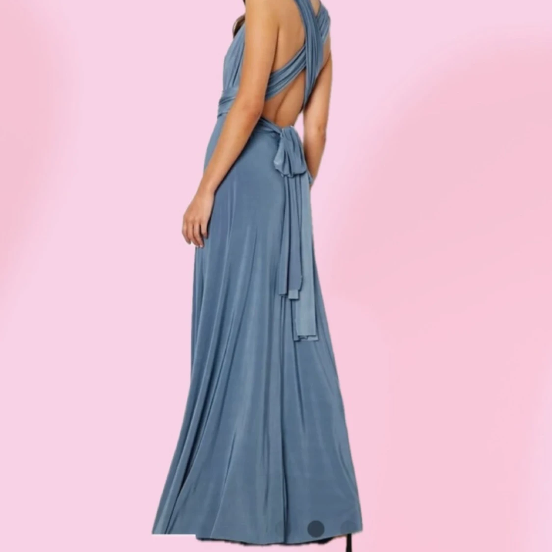 Blå maxiklänning multifunction - 2