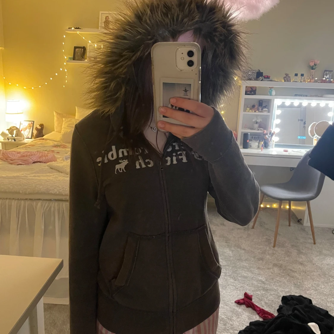  fur zip up hoodie från Abercrombie & Fitch - 1