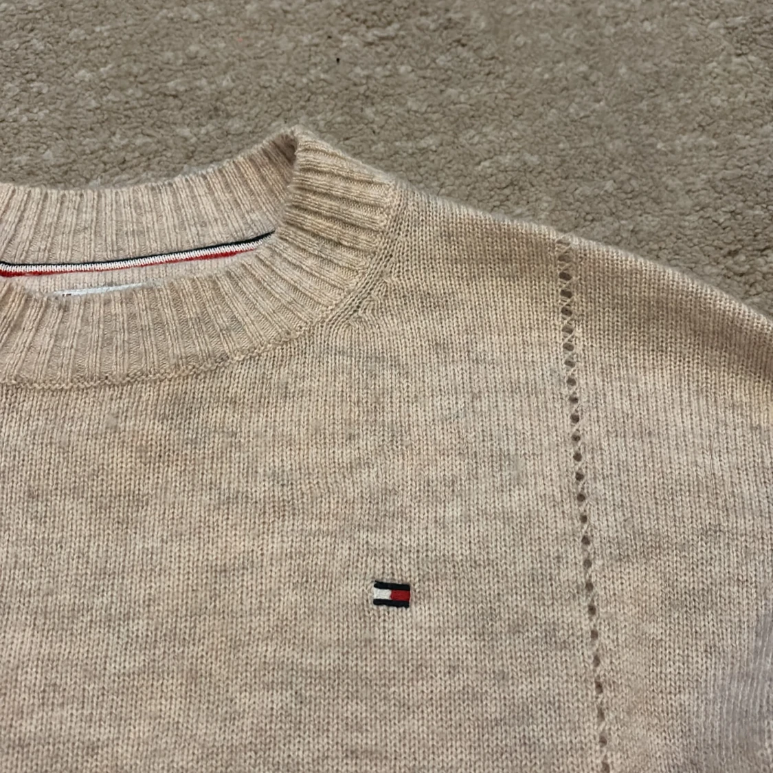 Beige stickad tröja Tommy Hilfiger - 3