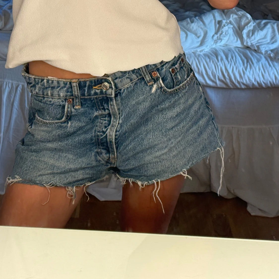 Blå jeansshorts från Zara