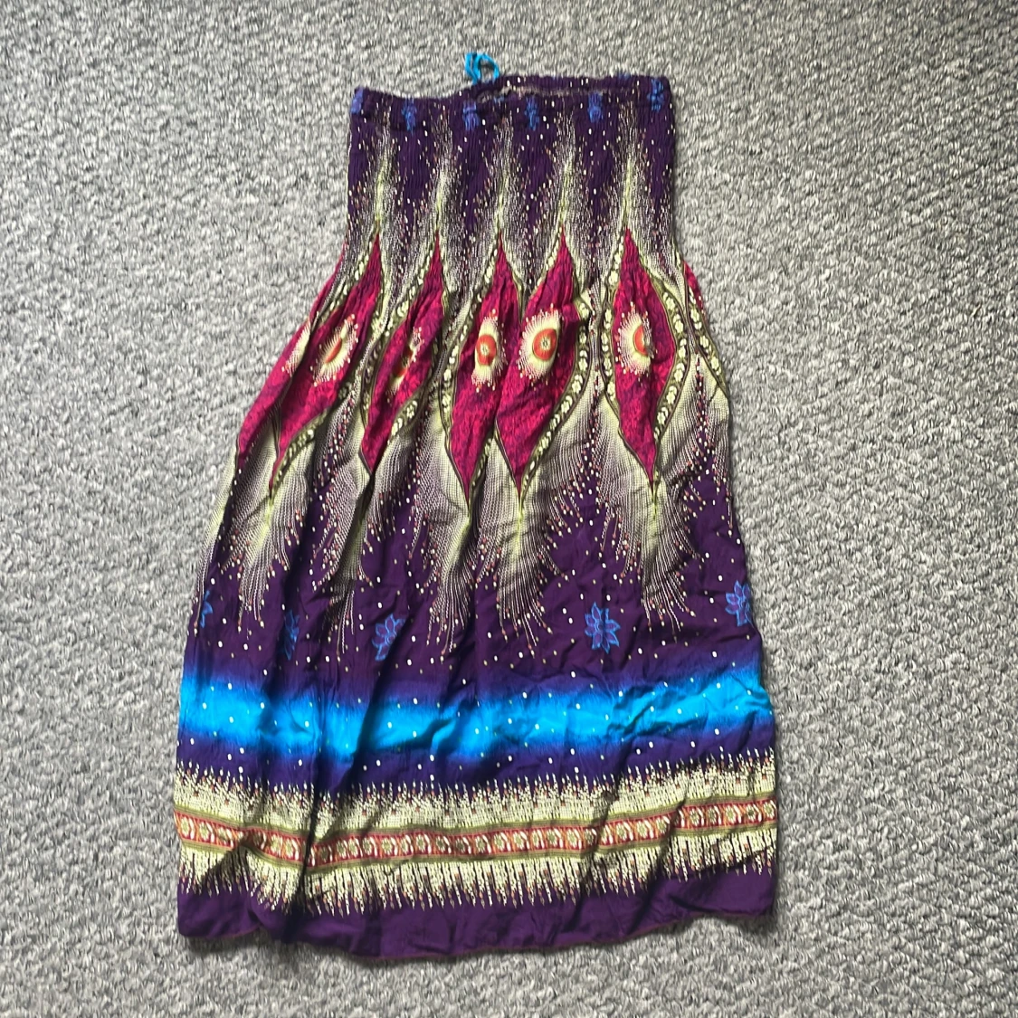 Färgglad kort klänning - 1