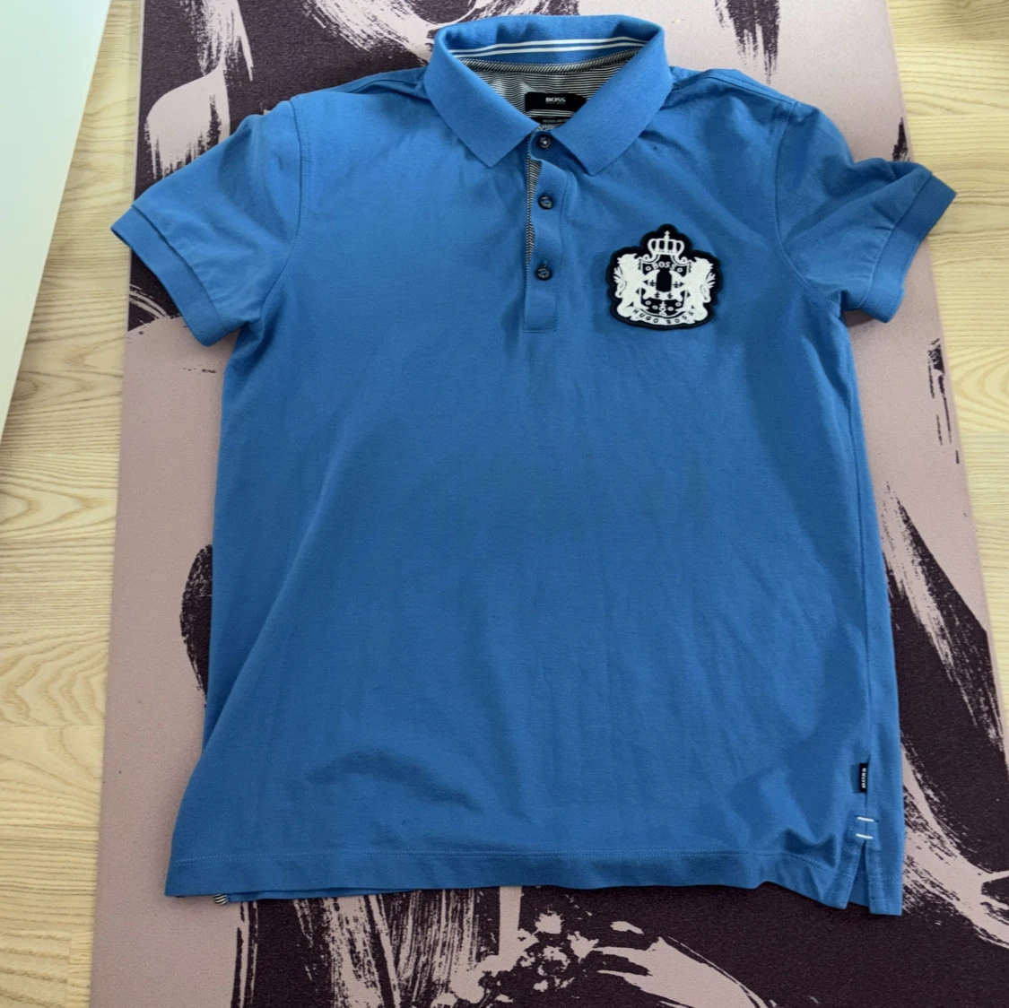 Blå pikétröja från Hugo Boss