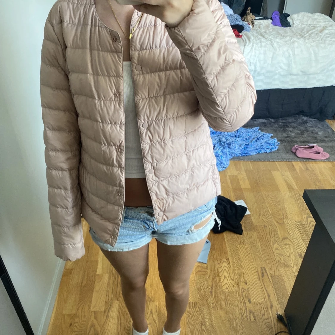 Ljusrosa höst jacka från Uniqlo 