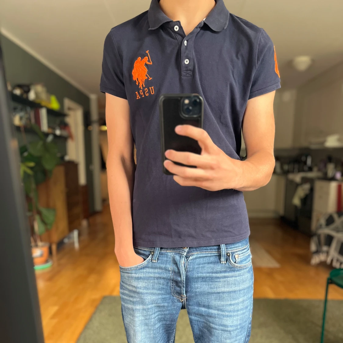Mörkblå US Polo Assn t-shirt XL