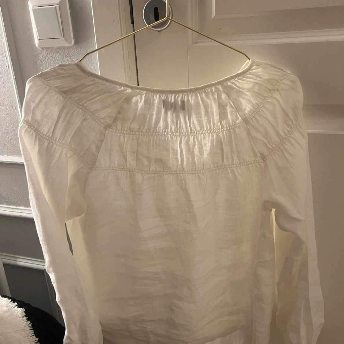 Vit blus i linne från Zara  - 3