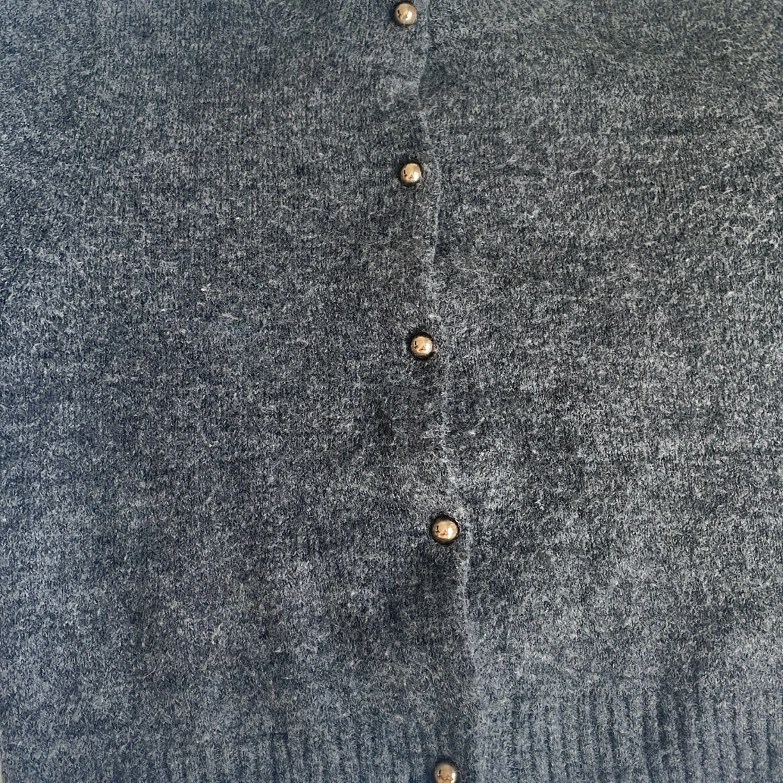 Grå stickad kofta från H&M - 3