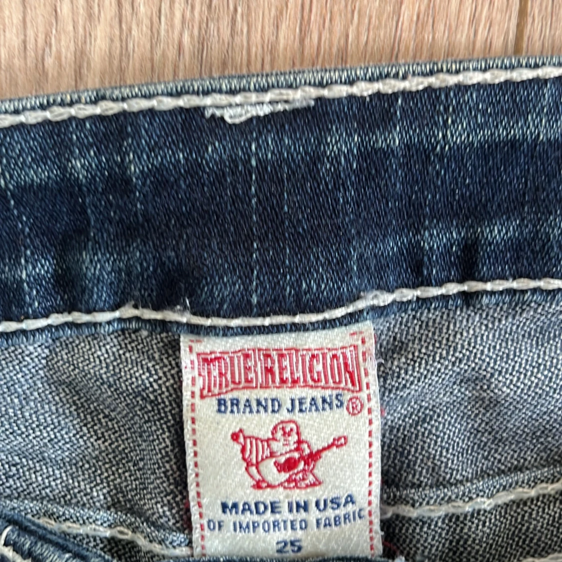 True Religion blå jeans med kontrastsömmar - 3