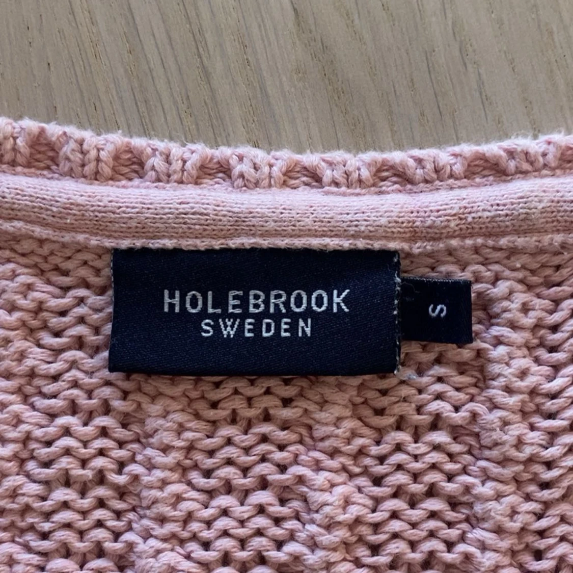 Ljusrosa långärmad stickad tröja Holebrook S - 2