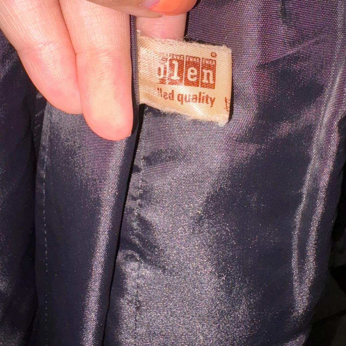 Svart lång kappa med fuskpäls från Glen - 3