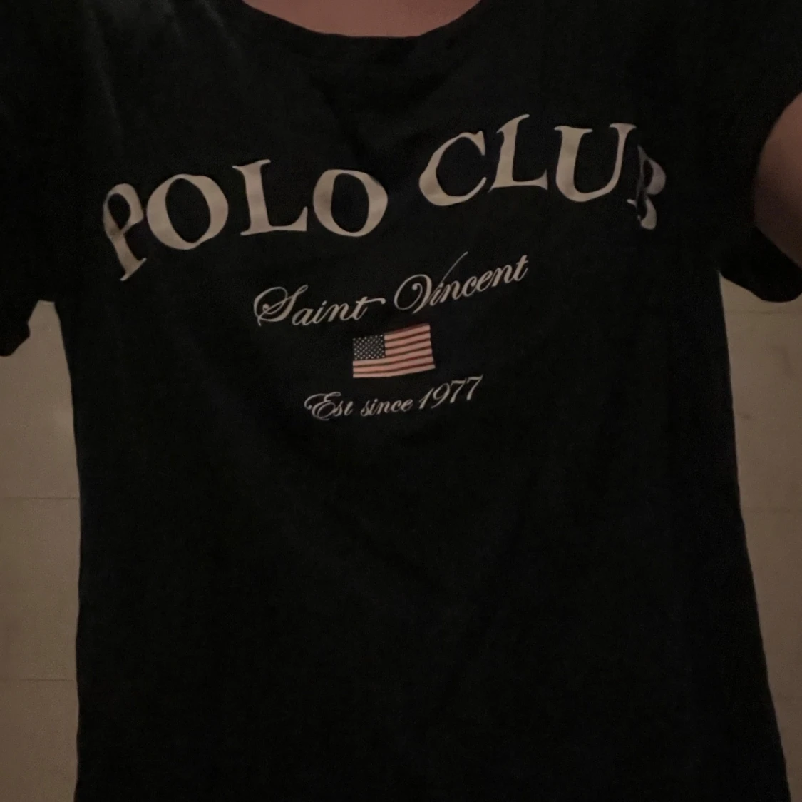Marinblå  Polo Club t-shirt med tryck - 1