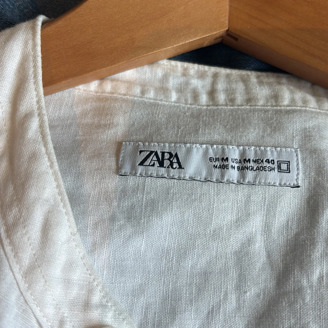 Vit linneskjorta från Zara, M - 1