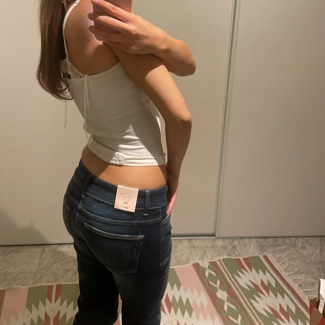 Vit croppad linnetopp  - 1