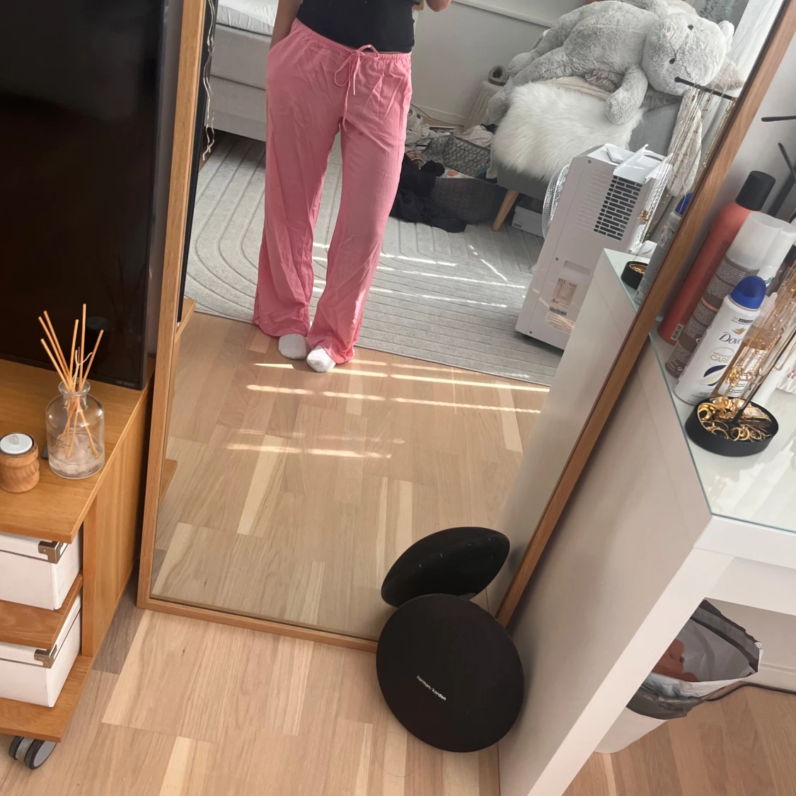 Rosa linnebyxor från H&M Divided XS - 1