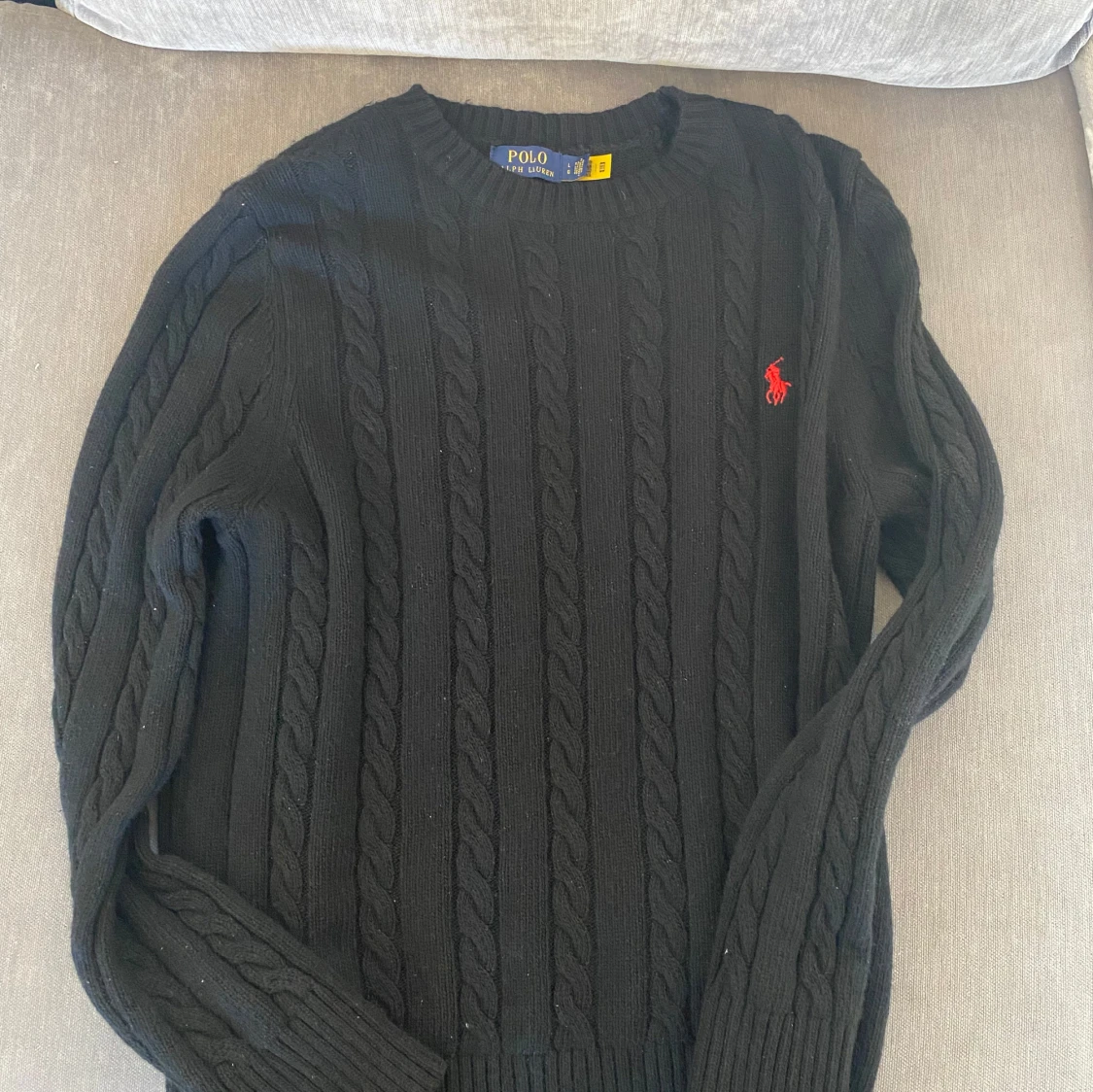 Svart stickad tröja från Polo Ralph Lauren - 2