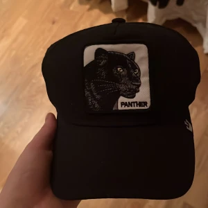 Svart keps med pantermotiv - Snygg svart keps med ett broderat pantermotiv på framsidan. Kepsen har en klassisk design och justerbar passform. Perfekt för en cool och avslappnad stil.