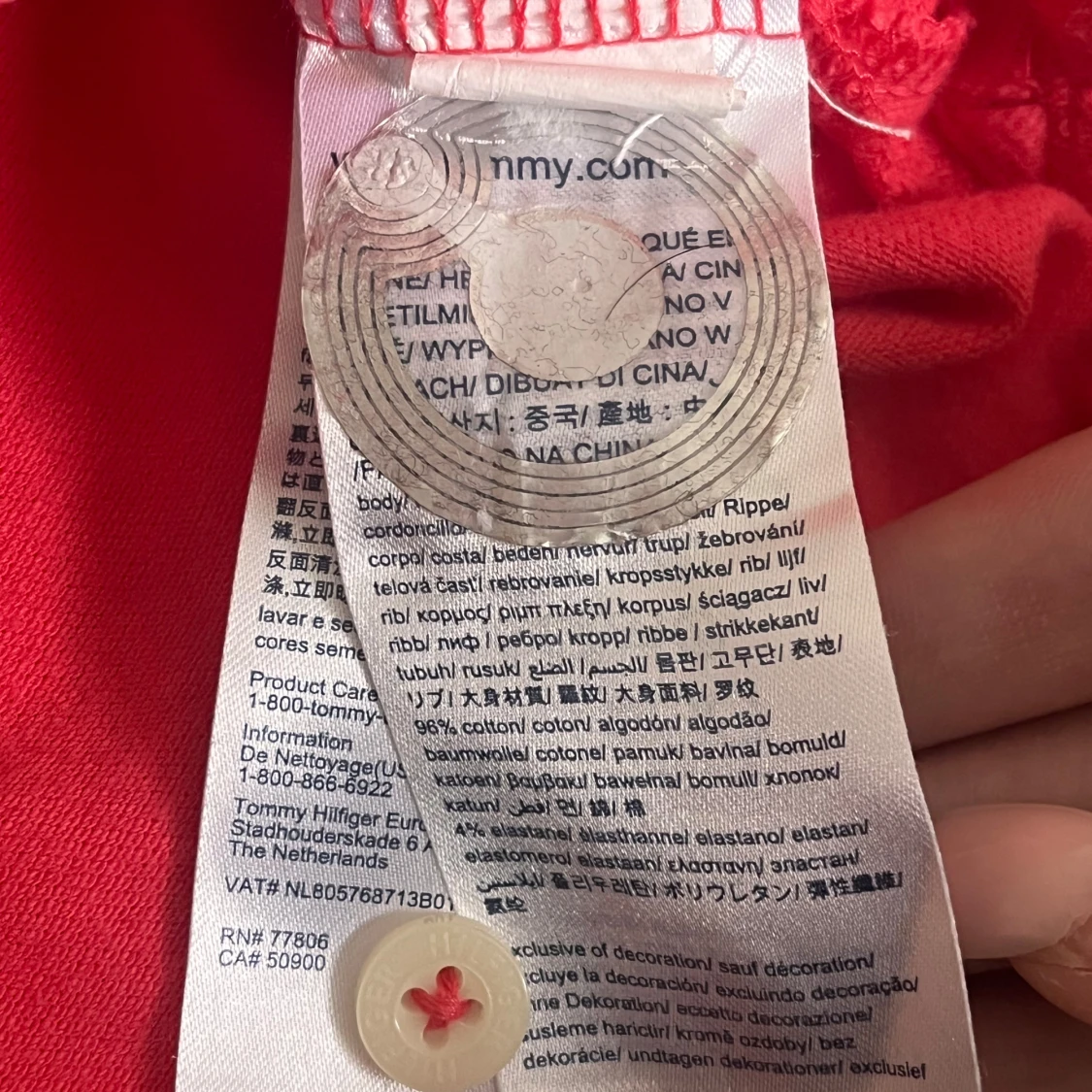 Rosa tajt pikétröja från Tommy Hilfiger - 2