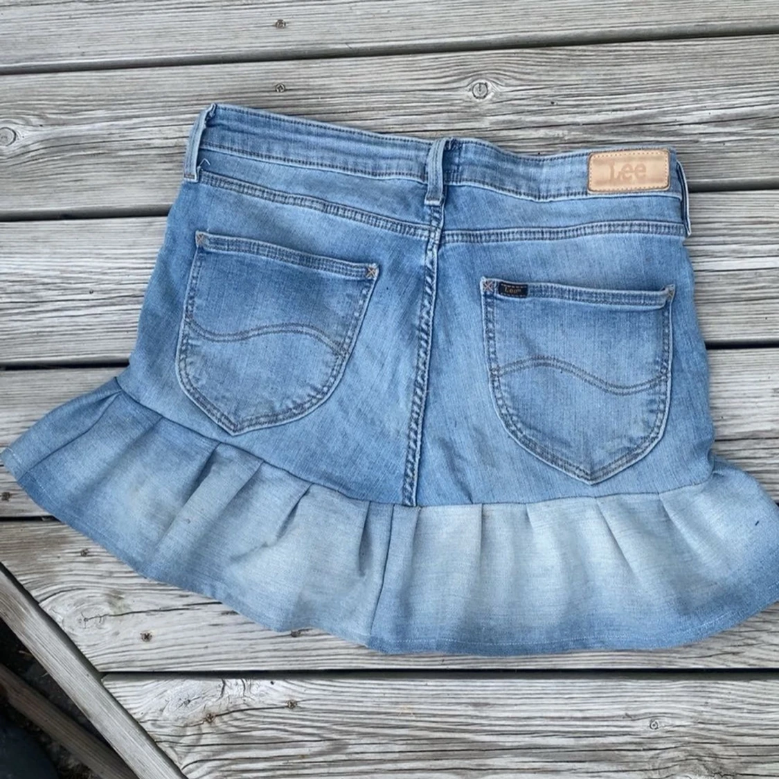 Jeanskjol med volang  - 2