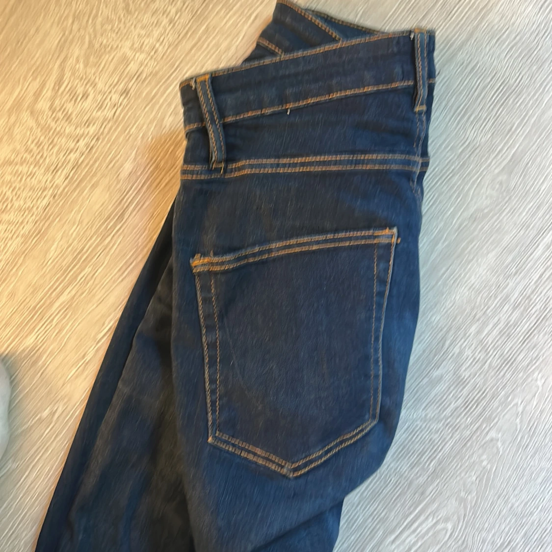 Mörkblå flare jeans från 157 - 4