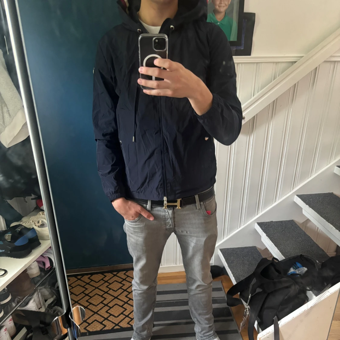 Mörkblå vindjacka från Moncler