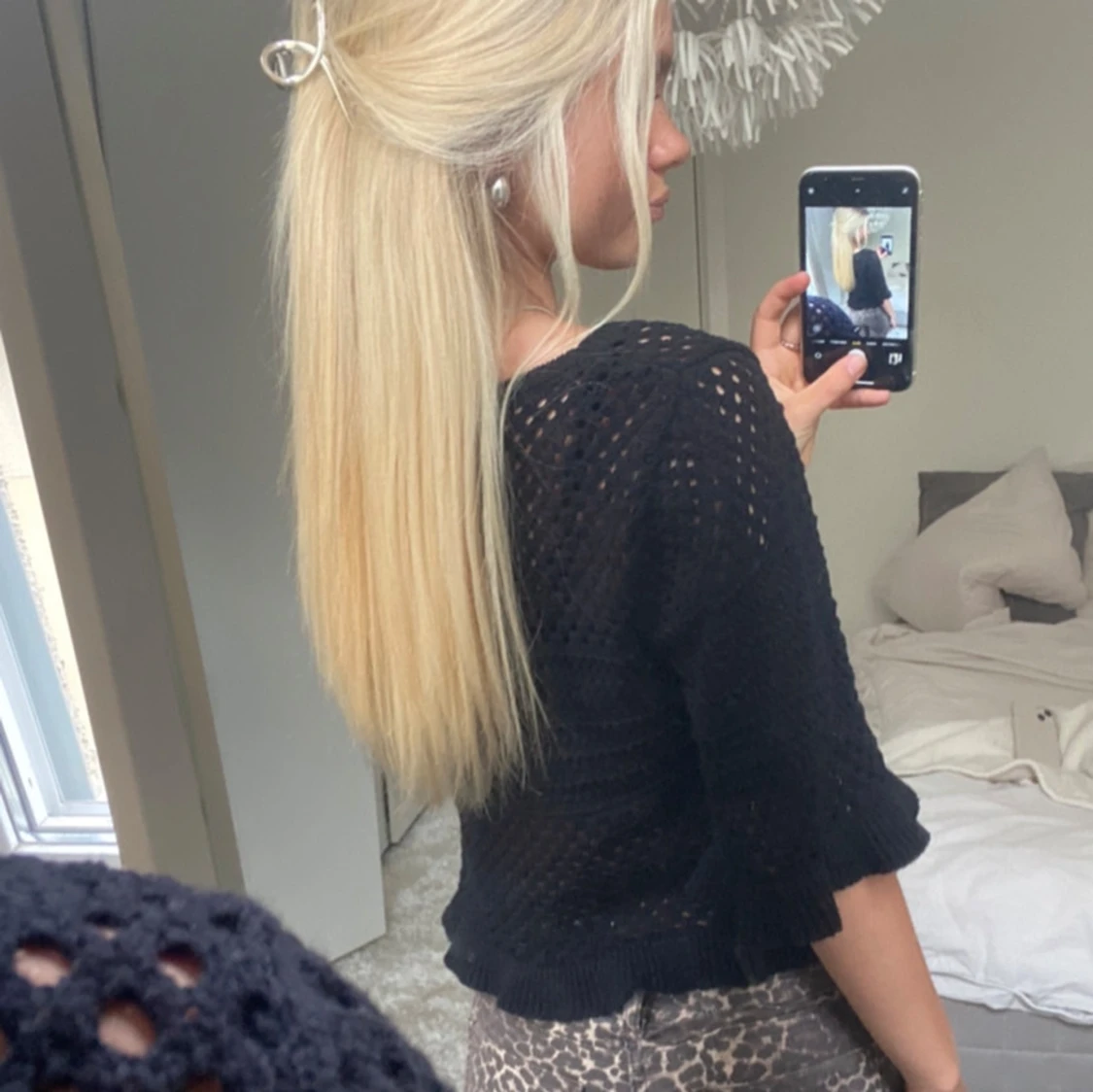 Svart virkad topp - 2