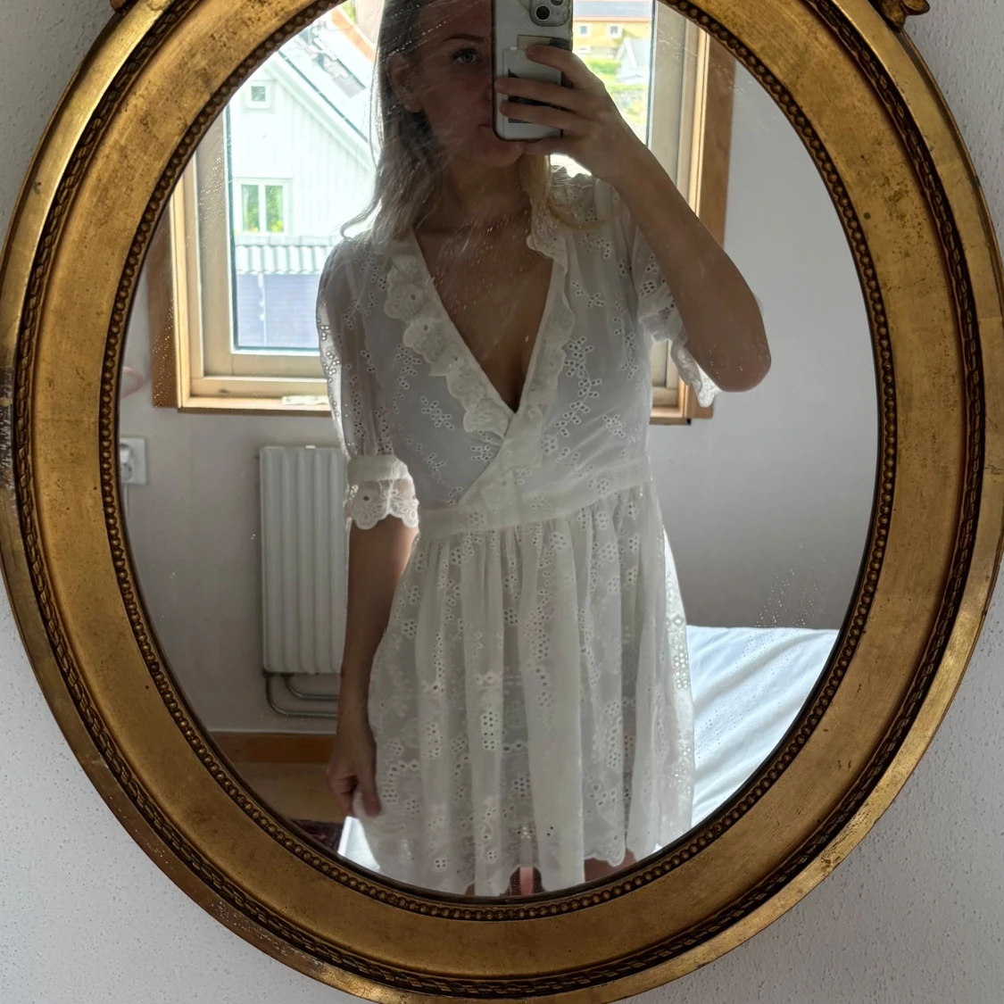 Vit spets klänning - 2