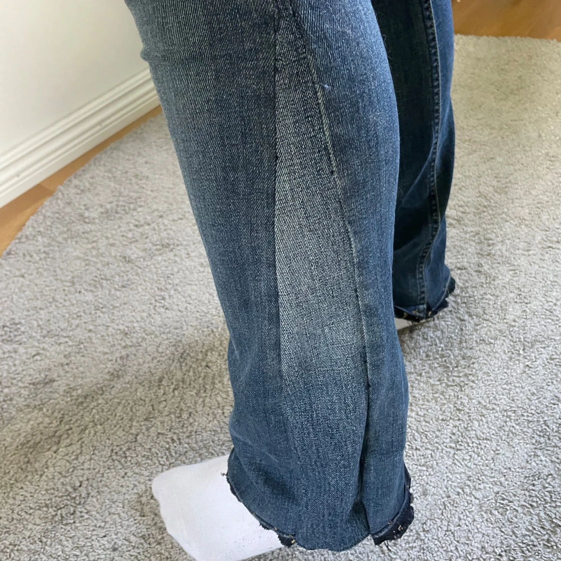 Blå bootcut jeans från Lee - 2