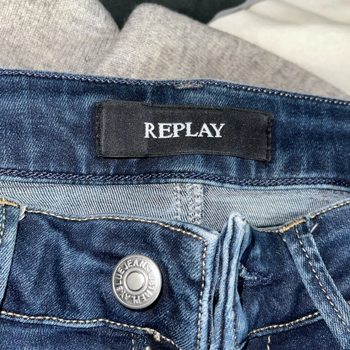 Blå Replay jeansbyxor skinny fit - 4