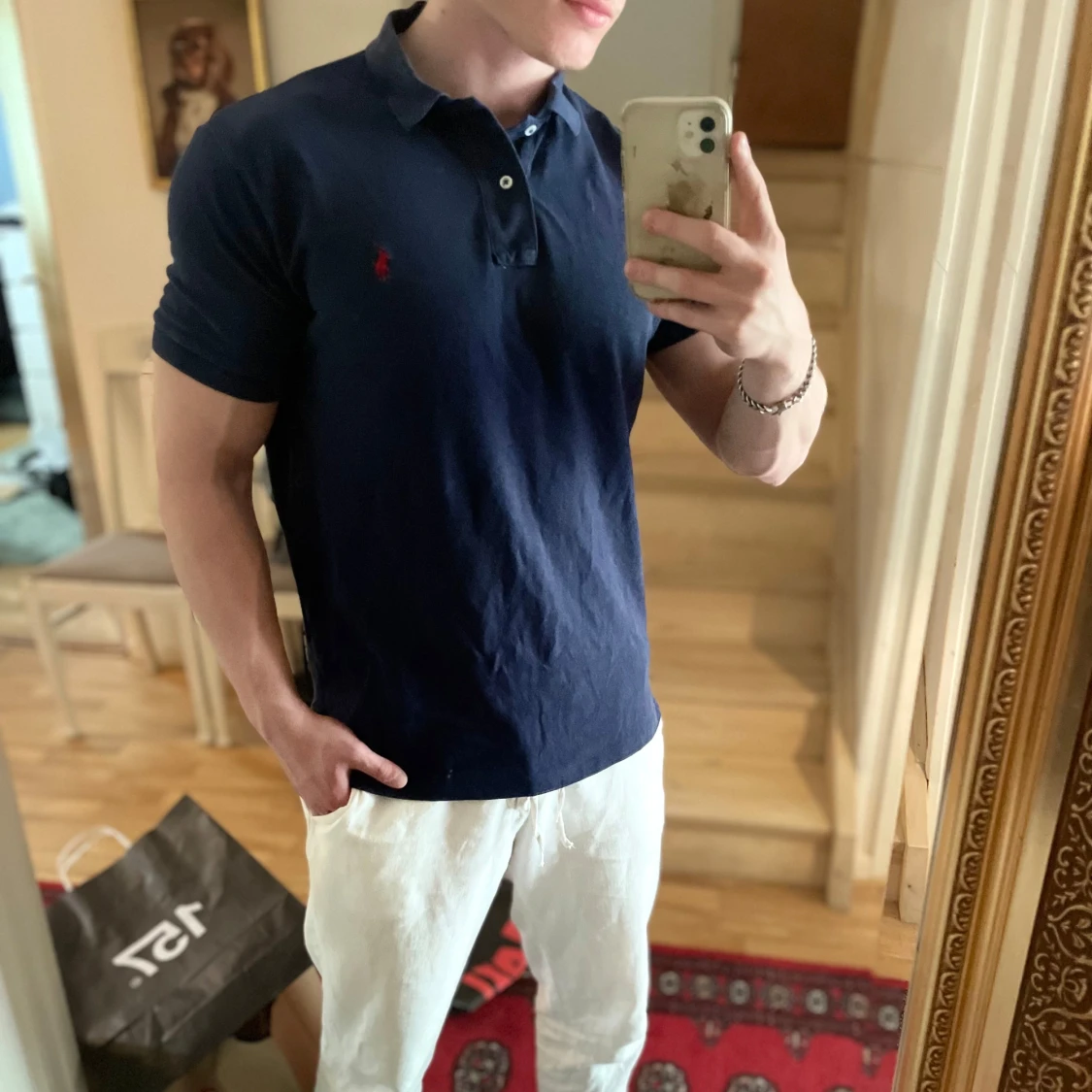 Mörkblå pikétröja från Polo Ralph Lauren