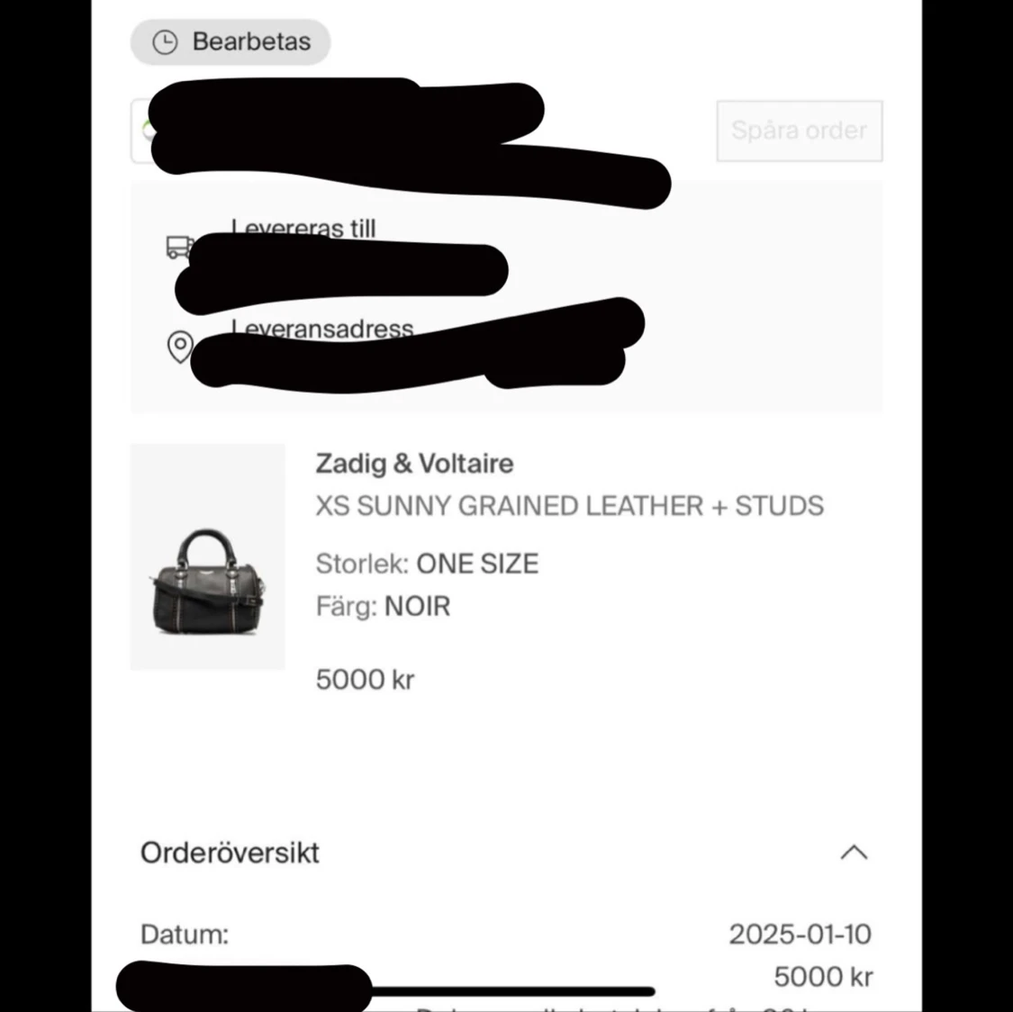 Svart handväska från Zadig & Voltaire - 3