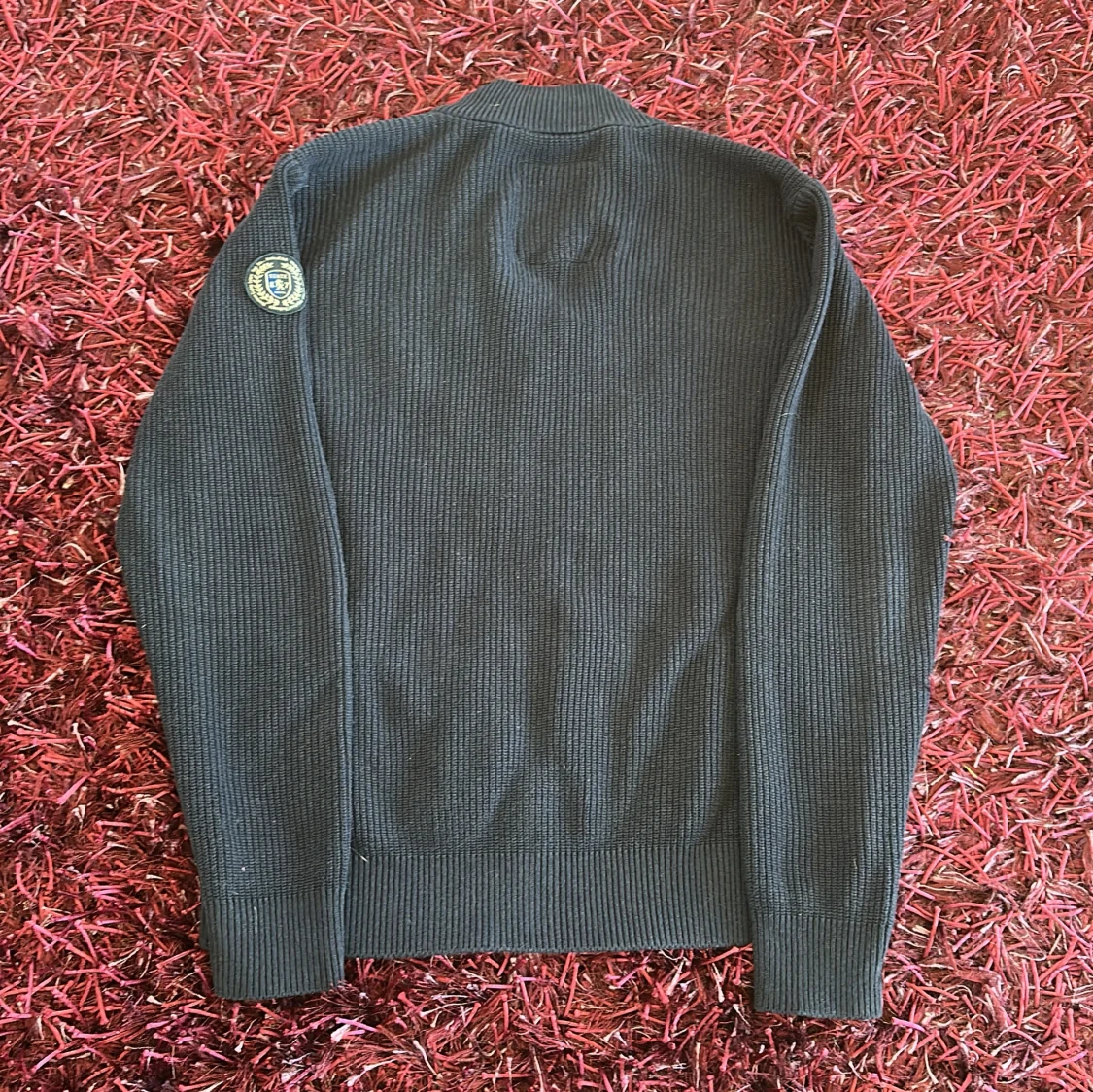 Marinblå quiltad cardigan från State of Art - 1