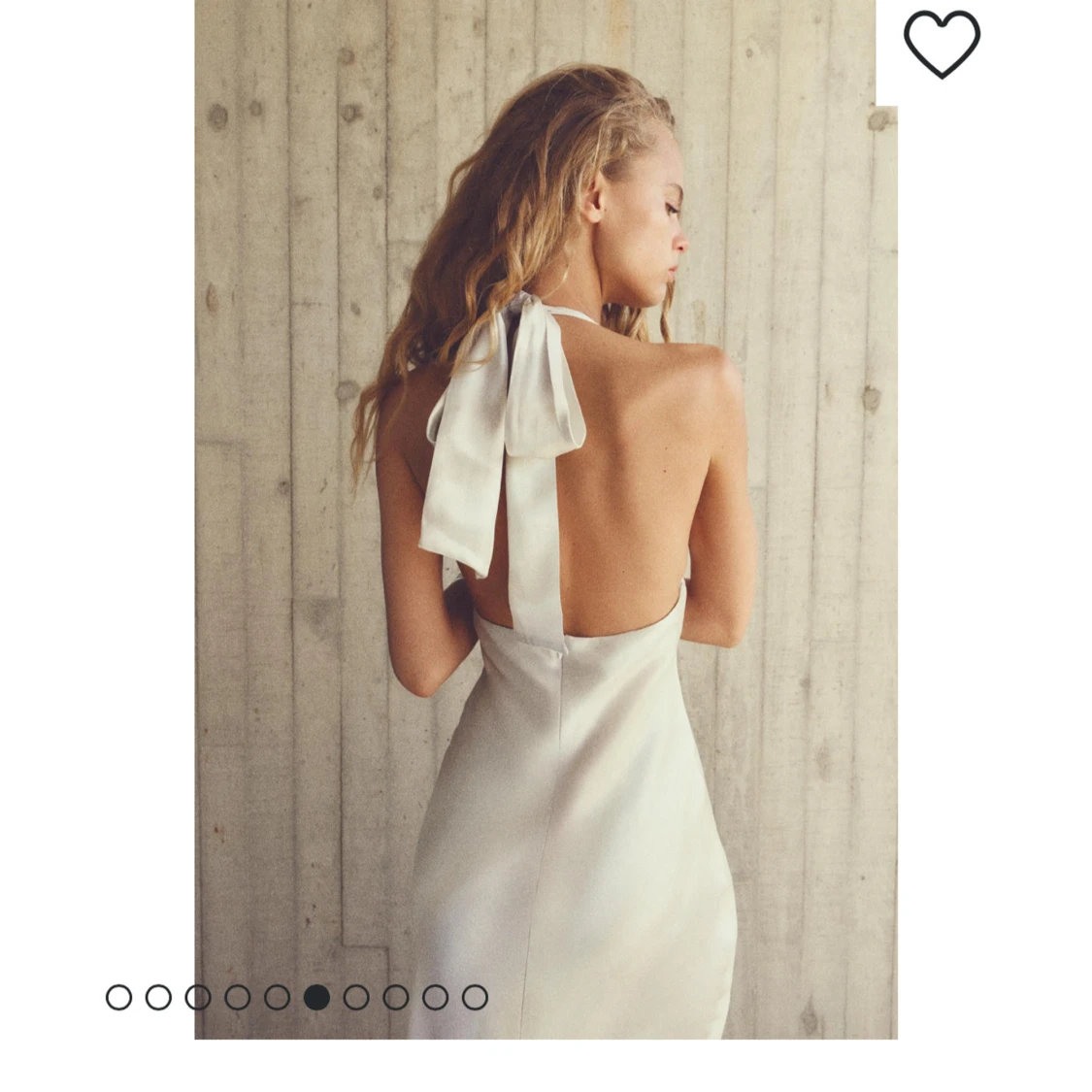 Vit axelbandslös långklänning - 1