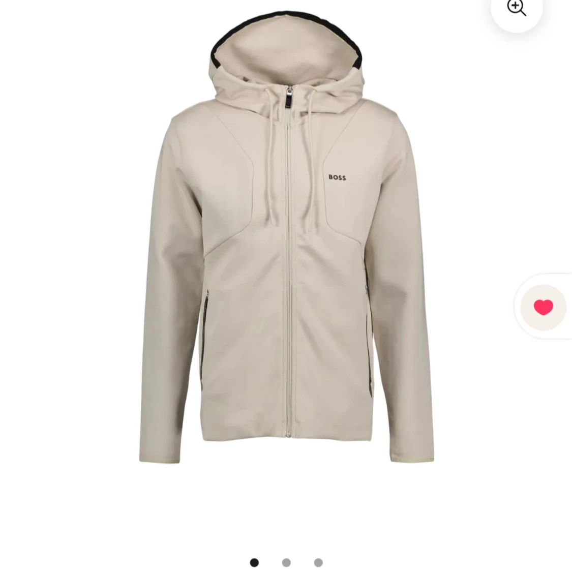 Beige zip hoodie från Hugo Boss