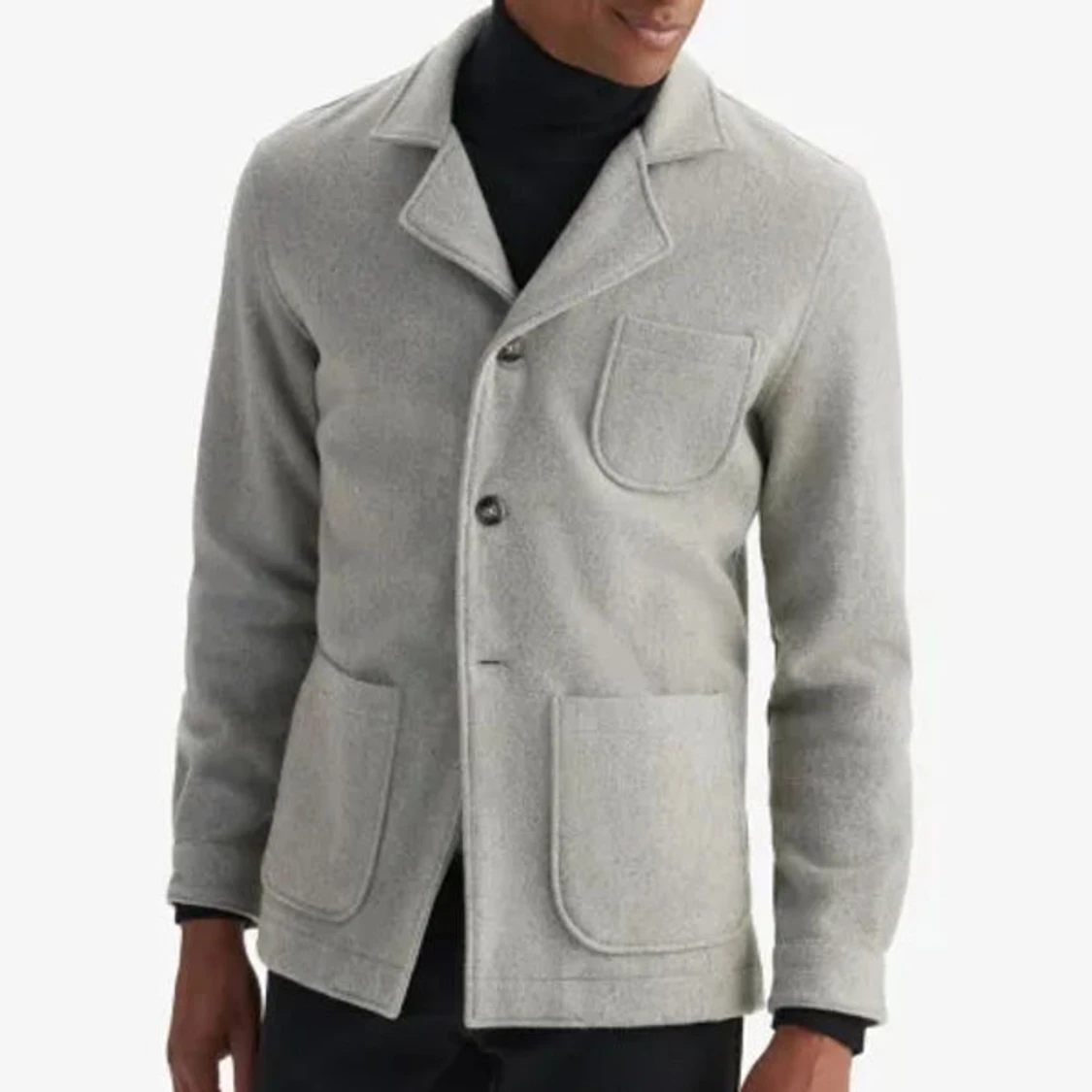 Ljusgrå ulljacka från John Henric - 4