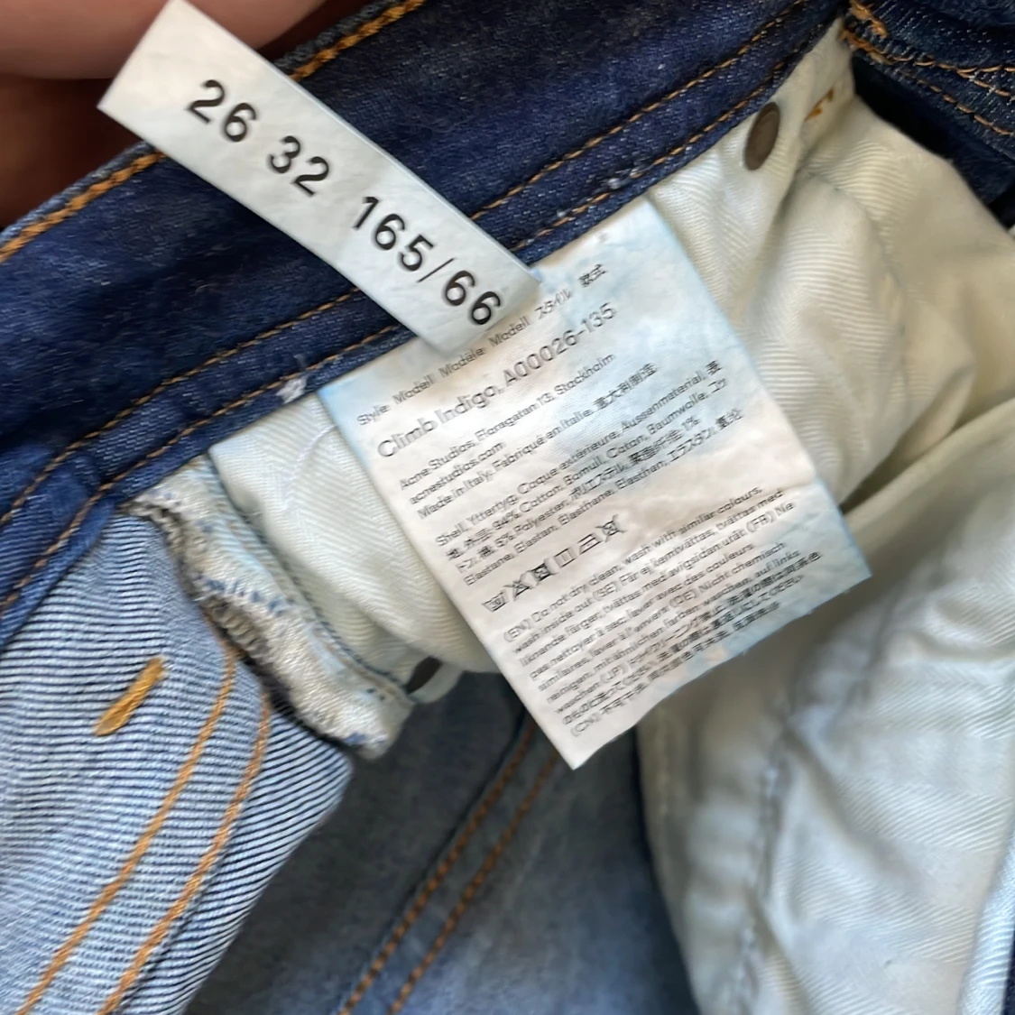 Mörkblå jeansbyxor från Acne Studios Blå Konst - 3