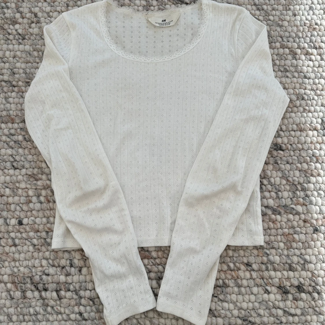 Vit långärmad topp  - 2