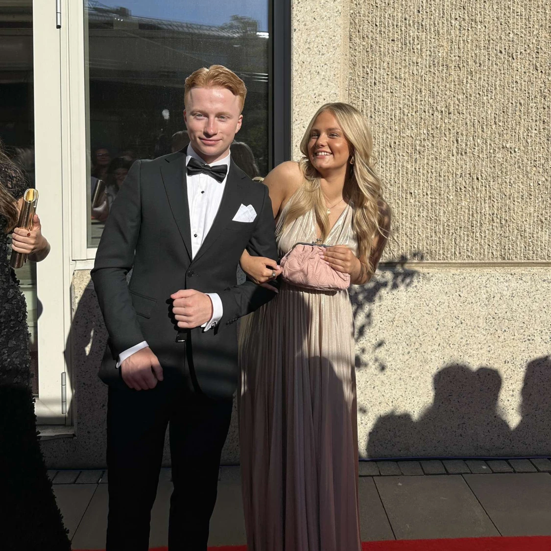 Champagnefärgad långklänning - 3