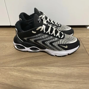 Nike Air Max tw - Snygga Nike Air Max sneakers i svart och grått med vita detaljer. Skorna är helt nya bara haft på mig dom 3 gånger och säljer dom för att dom är för små för mig. Det finns inga skador på skorna som du kan se på bilderna