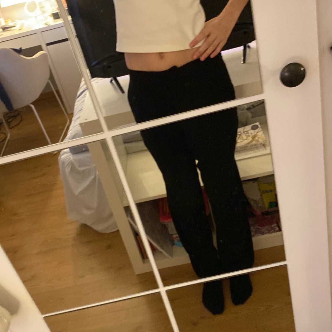 Svarta kostymbyxor bootcut 