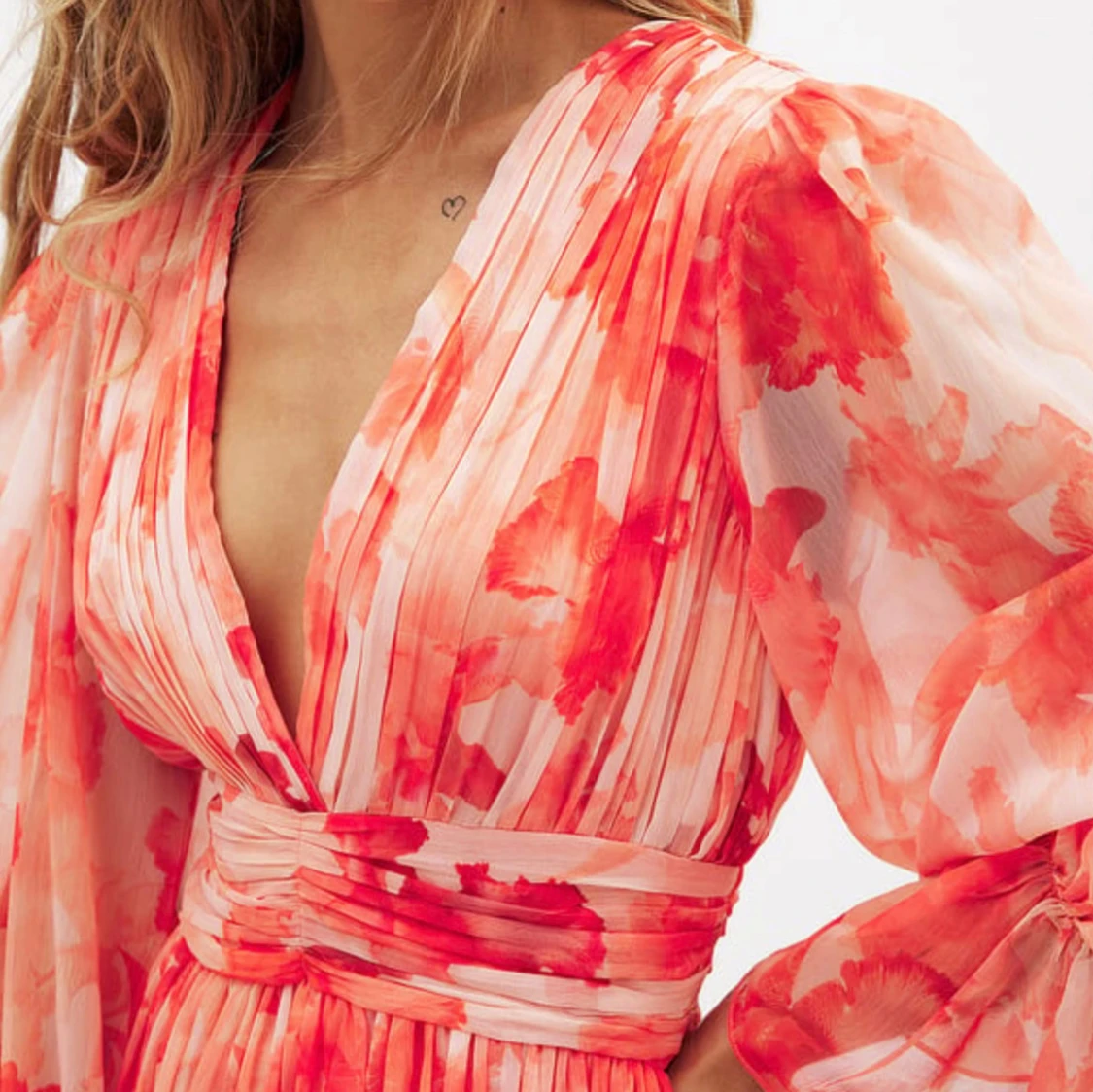 Orangeflammig klänning - 2