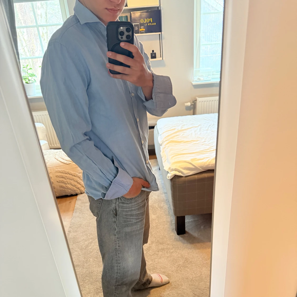 Blå skjorta från Morris - 1