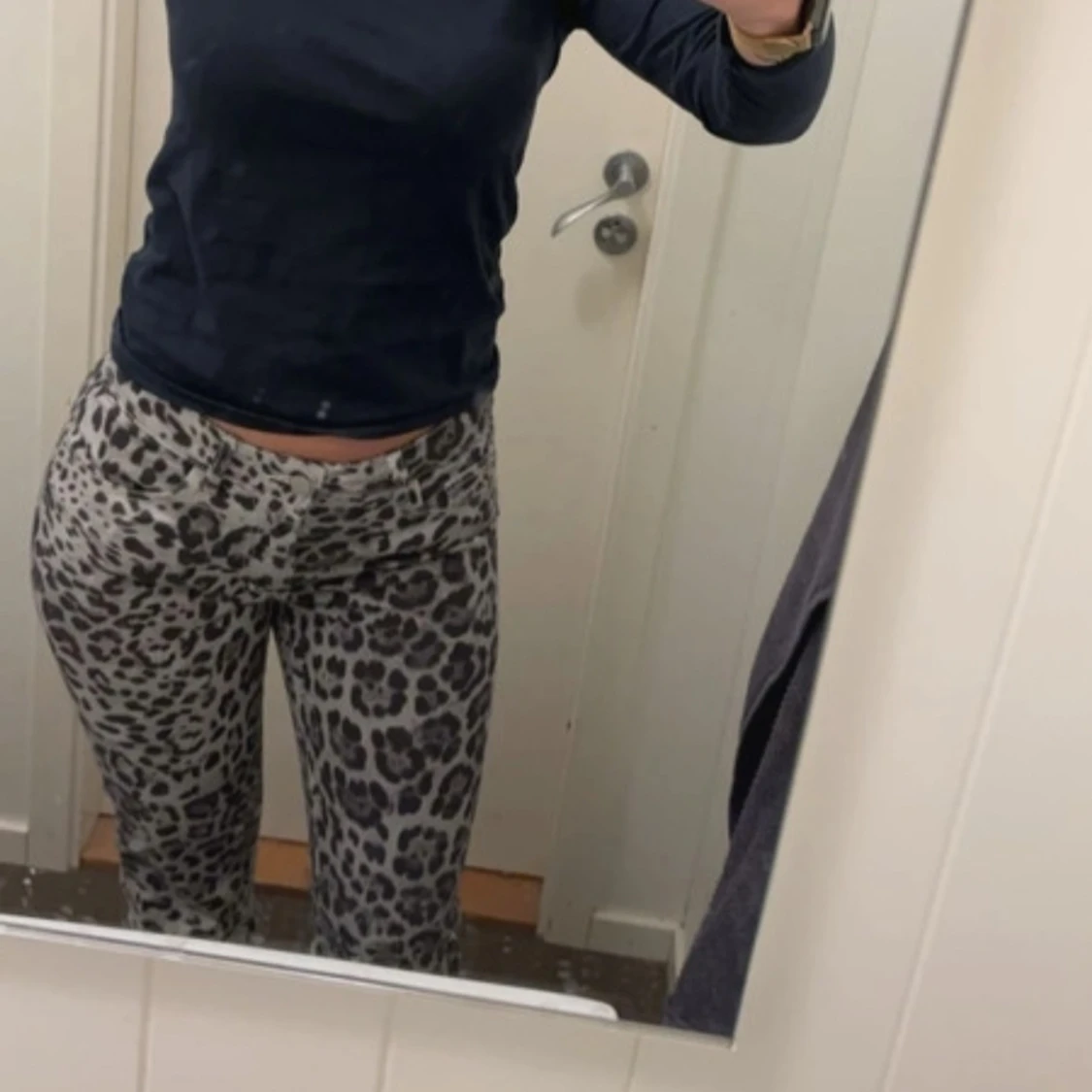Leopardmönstrade jeans  - 1
